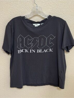 H&M Black AC/DC 'Back in Black' Short Sleeve Tee